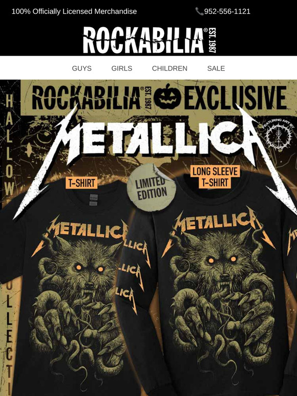 Exclusive METALLICA Halloween Merch OnSaleNOW! 🐺🎃