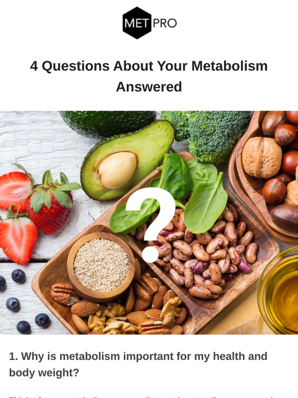 4 Questions About Your Metabolism Answered