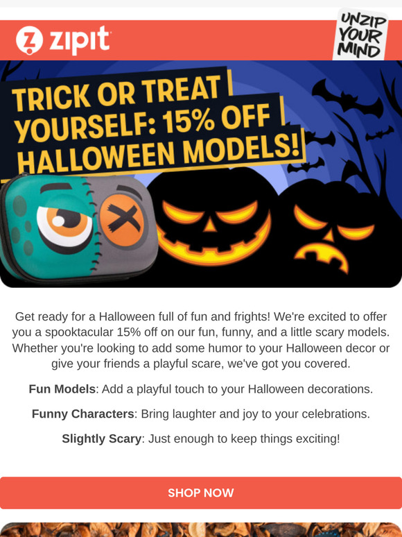 Trick or Treat Yourself: 15% Off Halloween Styles!