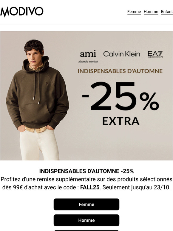 INDISPENSABLES D'AUTOMNE -25%