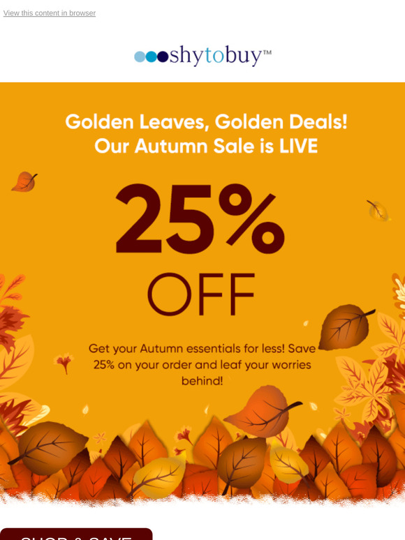 Our Autumn Sale is LIVE