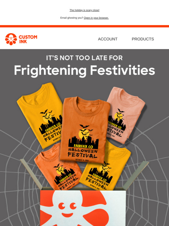 Order by Wednesday (10/23) and choose rush delivery to get your gear in time for Halloween!