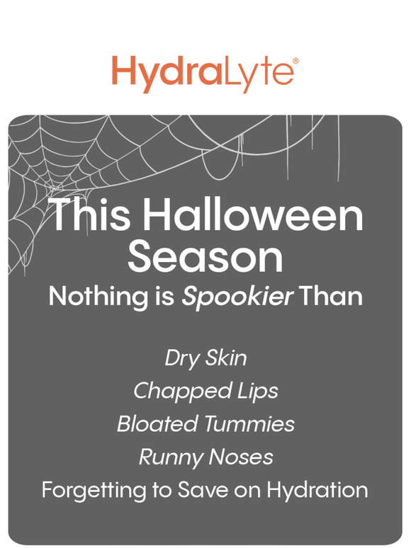 Don't Let Dehydration Get You Spooked