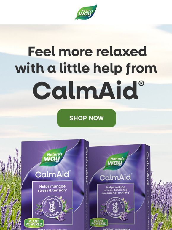 Discover CalmAid®, made with clinically studied lavender