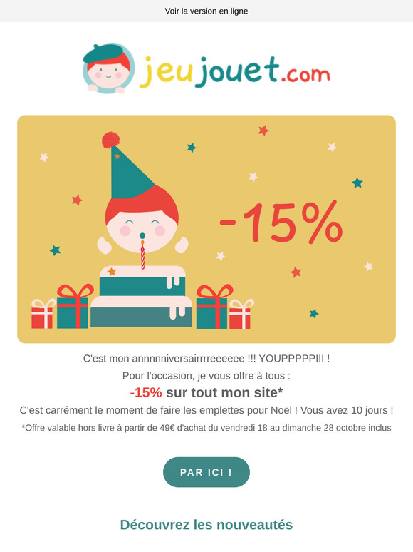 -15% sur tout mon site : c'est mon anniversaire !!!