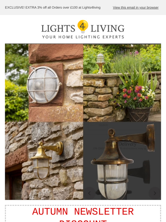 Stylish Outdoor Lights with EXTRA Discount Code