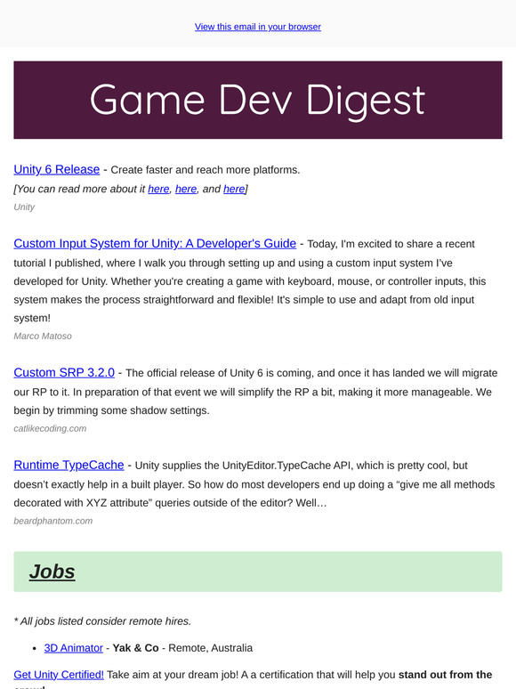 Issue #254 - Unity 6