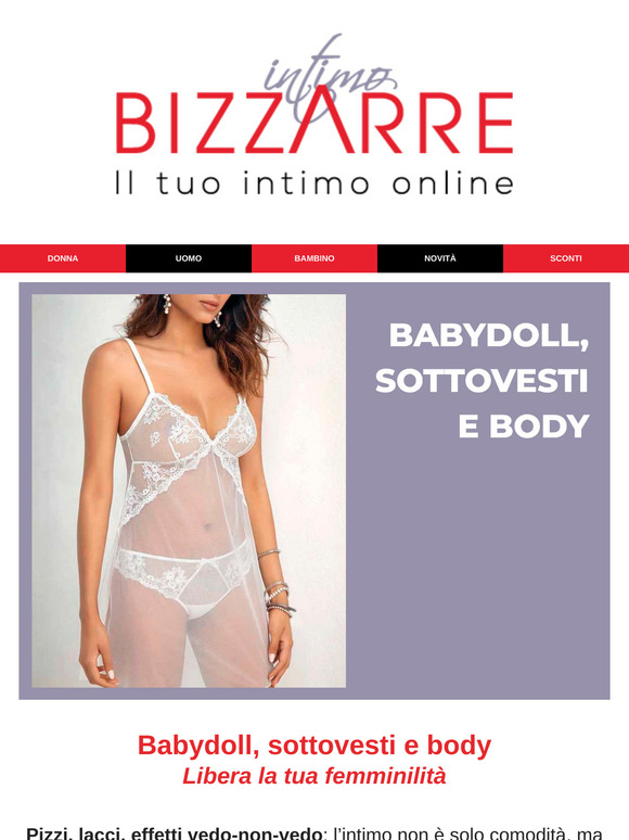 ✨ Babydoll, sottovesti e body