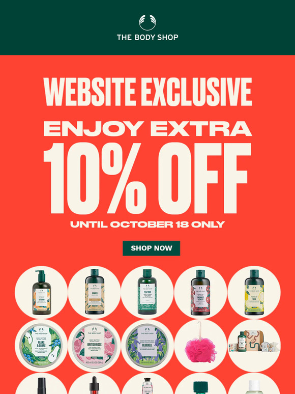 LAST DAY TODAY! 🚨 Get an Extra 10% OFF on ALL ITEMS! 💚