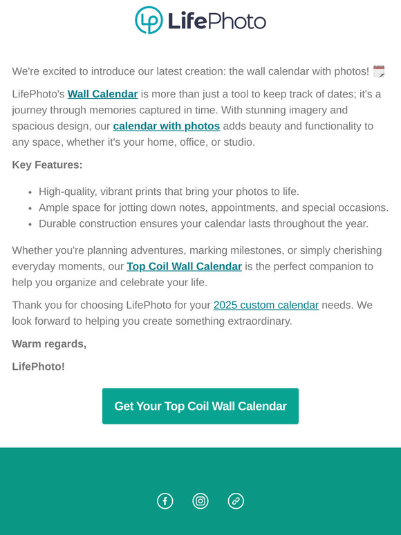Top Coil Wall Calendars with Photos