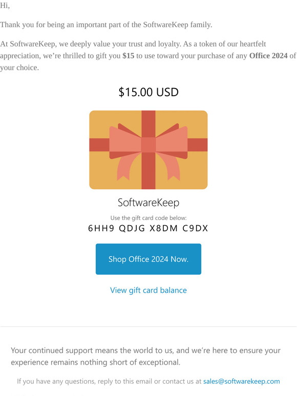 A Special Thank You! Enjoy $15 Off Microsoft Office 2024