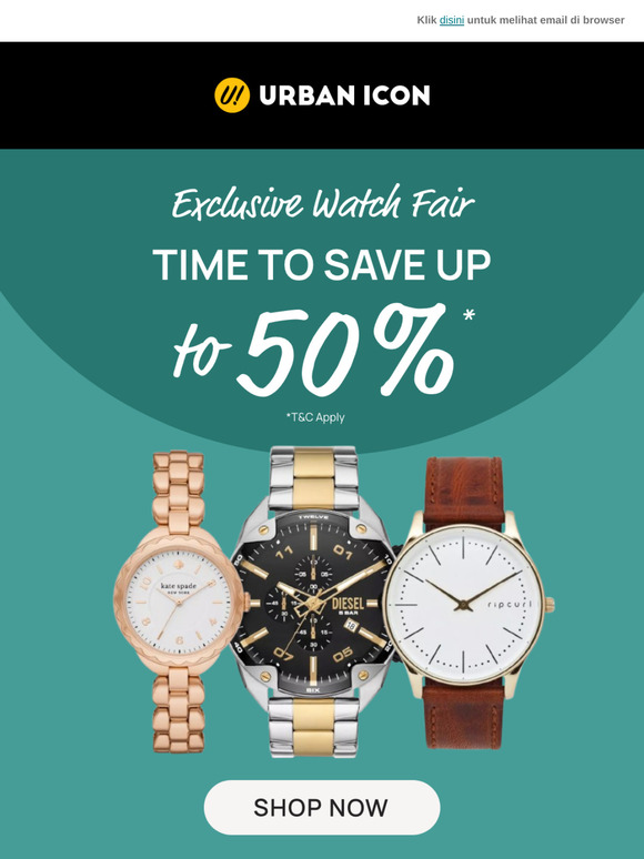 ⏳ Tick-Tock: Urban Icon Watch Fair Ends Soon!