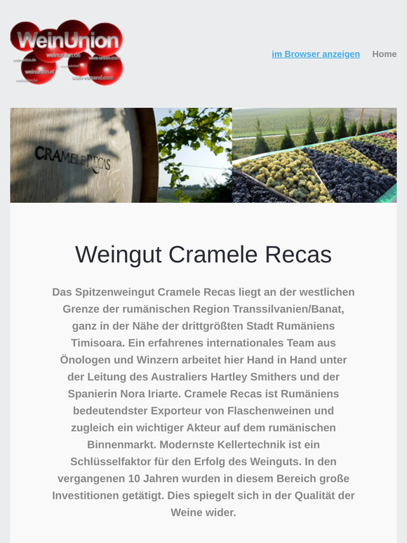 Rotweine vom Weingut Cramele Recas