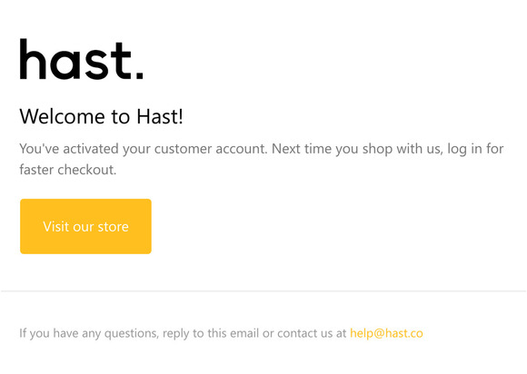 Customer account confirmation