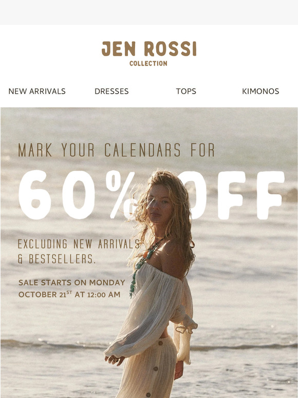Mark your calendars for 60% OFF! 🚨