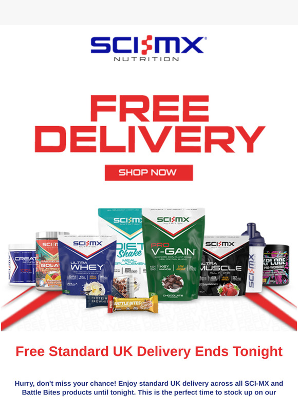 ⏲ Free Standard Delivery Ends Tonight...