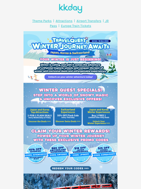 ☃️ Unlock Epic Winter Deals: Japan, Korea & Switzerland!