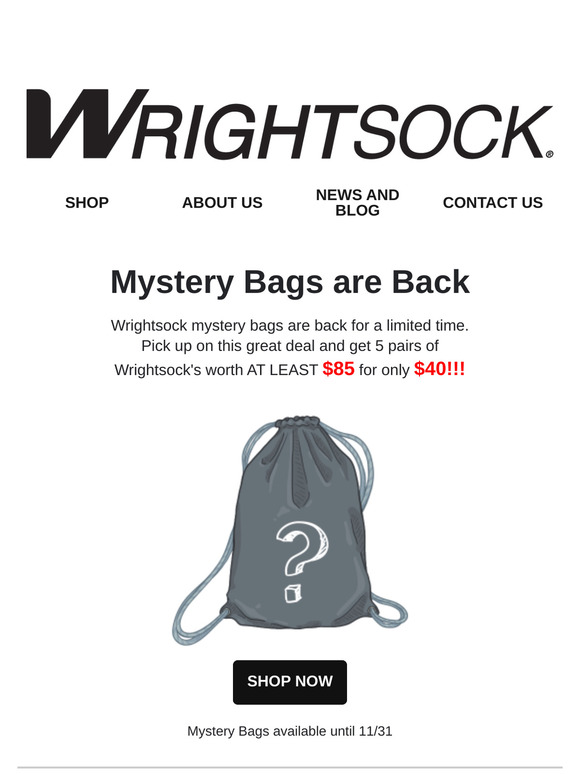 Mystery Bags are back for a limited time