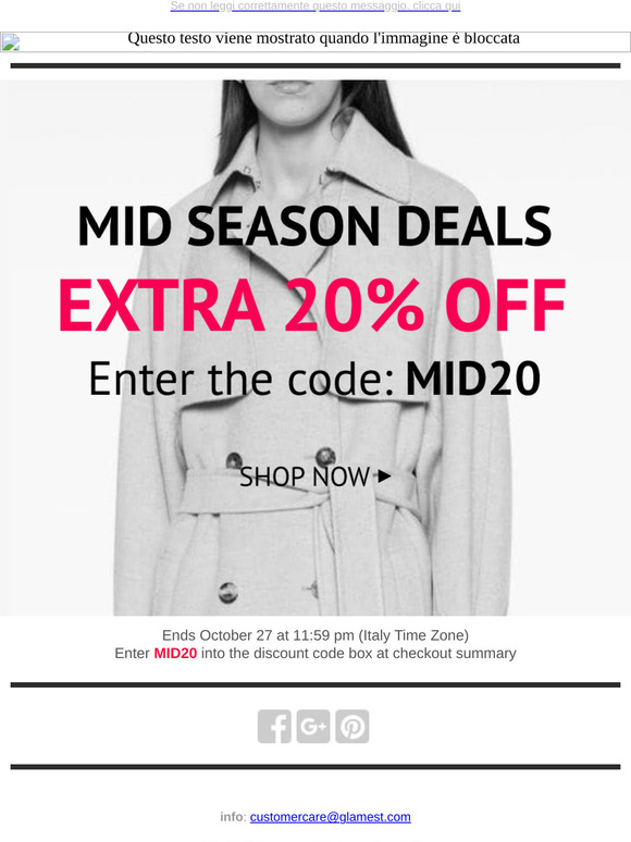 Mid Season Deals: EXTRA 20% off everything