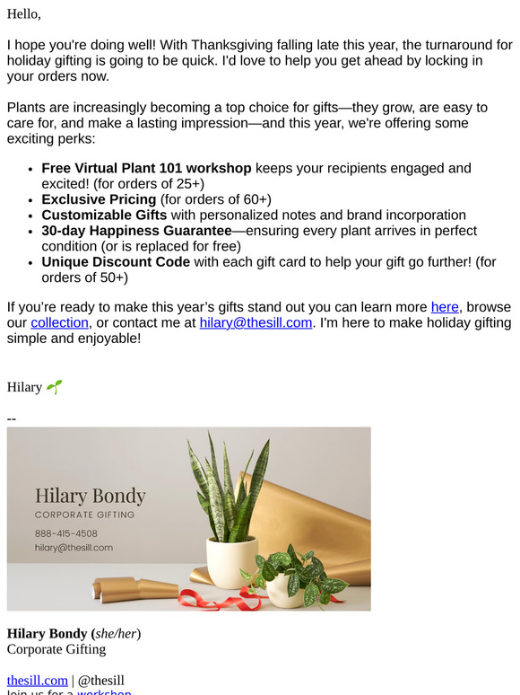 Corporate Gifting Simplified – Reserve Your Holiday Gifts with The Sill