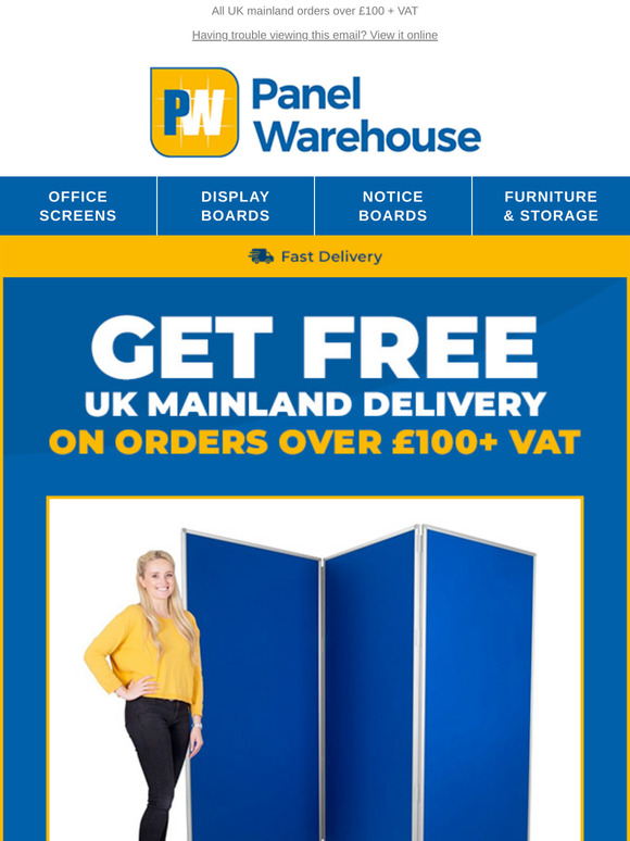 Get free delivery on your orders!