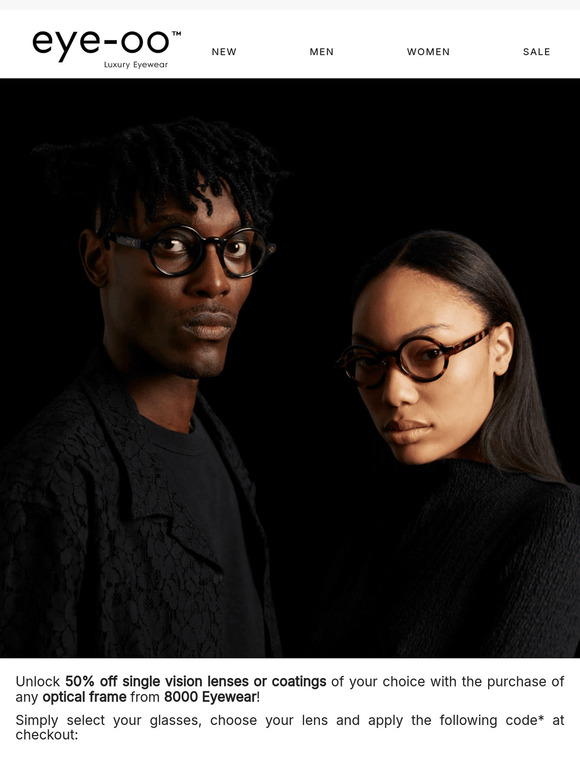 Special Offer: 50% off RX lenses!