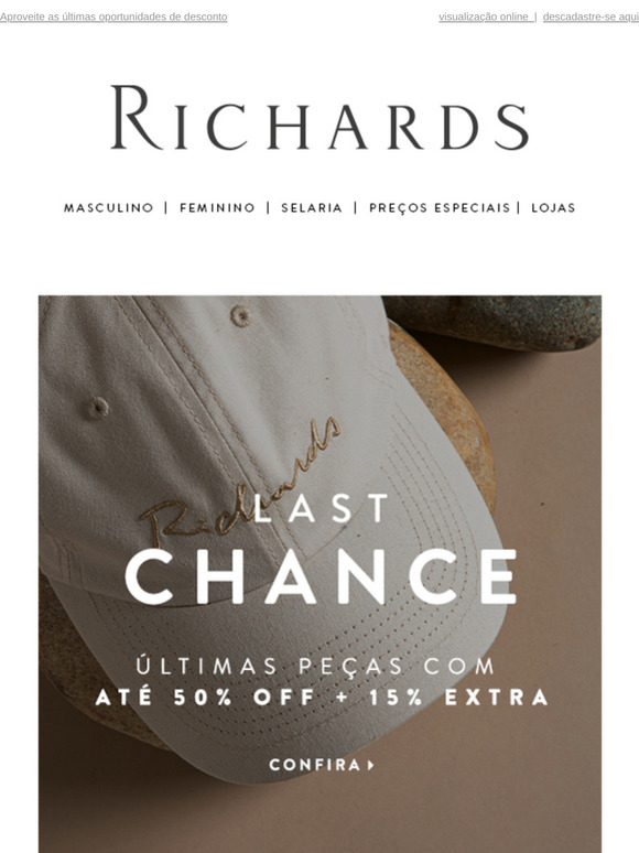 LAST CHANCE | Últimas peças com desconto