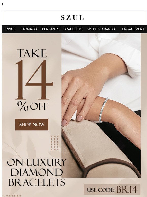 14% Off on Luxury Diamond Bracelets - Code Inside!