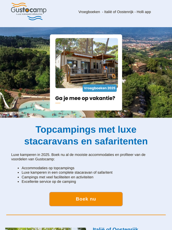Luxe kamperen in Italië of Oostenrijk