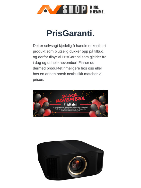 Black November med PrisGaranti allerede nå