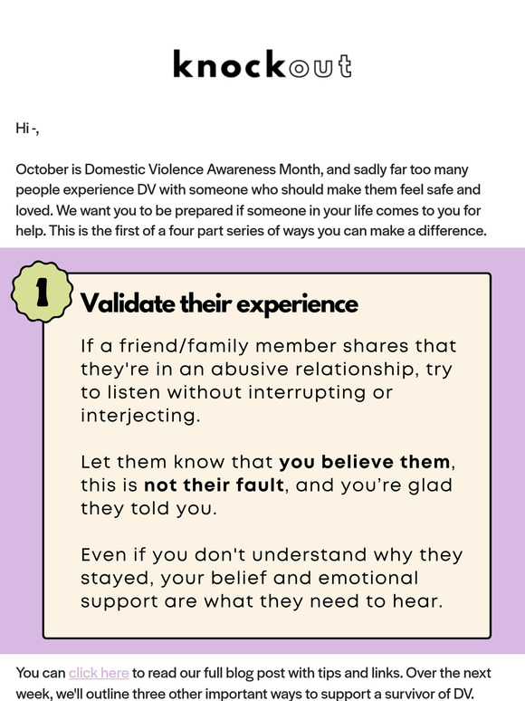 How to Support Someone Experiencing DV