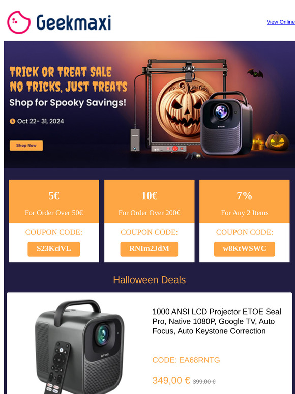 🎃 Halloween Sale – Prices Slashed + Massive Coupons Inside!