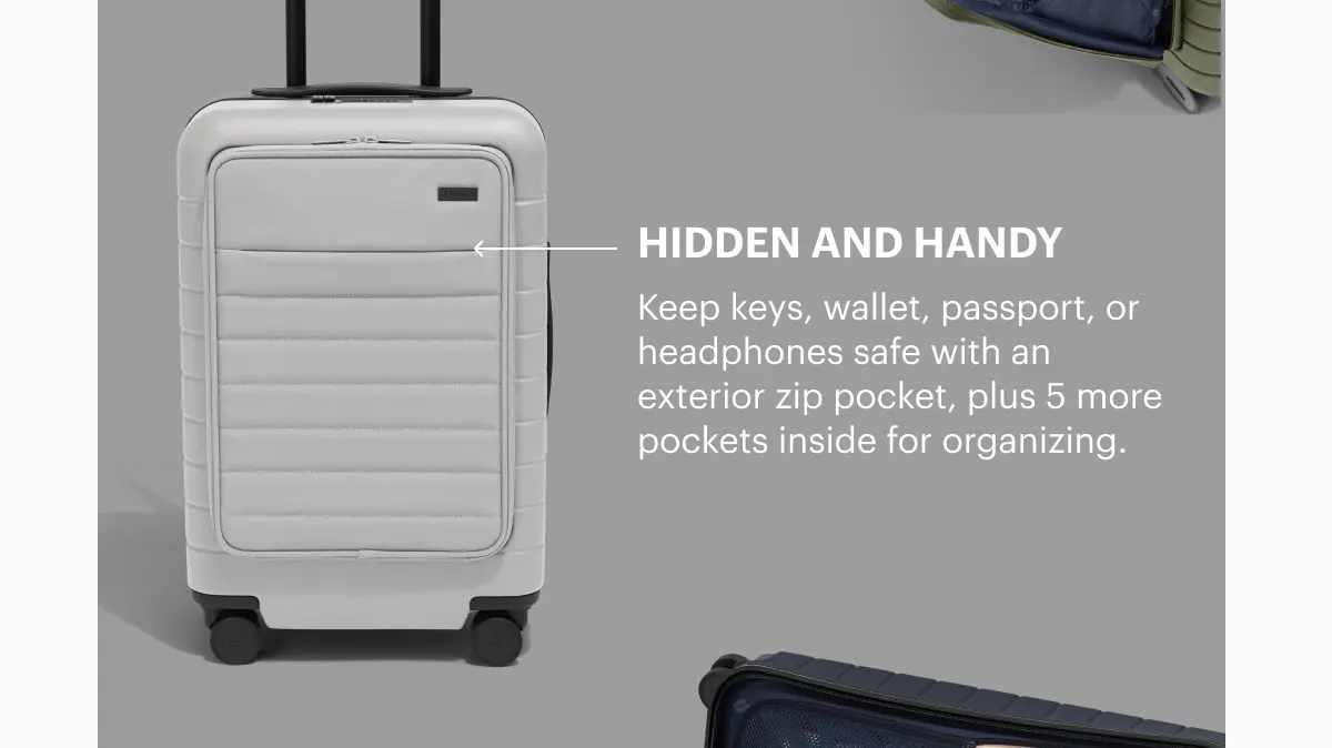 Hidden and handy. Keep keys, wallet, passport, or headphones safe with an exterior zip pocket, plus 5 more pockets inside for organizing.