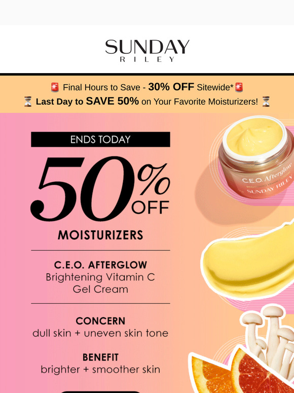 💧 Hydrate Fast – 50% Off Moisturizers Ends Today!