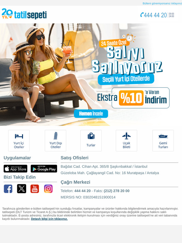 EKSTRA %10 İndirim Fırsatıyla Salı Sallanır! Bu Fırsatı Kaçırma!