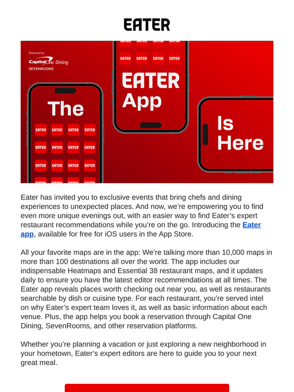 We heard you were looking for an Eater app?