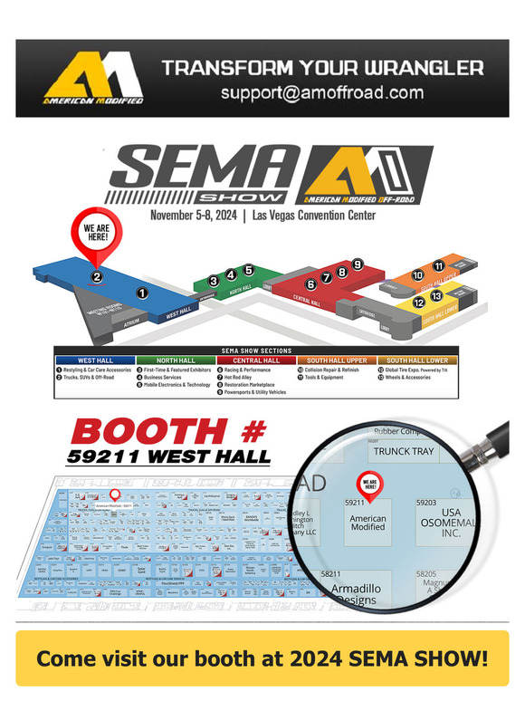 Come Visit our Booth #59211 WEST HALL At the SEMA SHHOW 2024🤗！