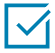blue checkmark in a box