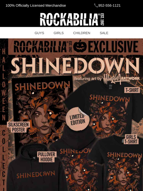 SHINEDOWN Limited HALLOWEEN 🎃 Drop On Sale Now!