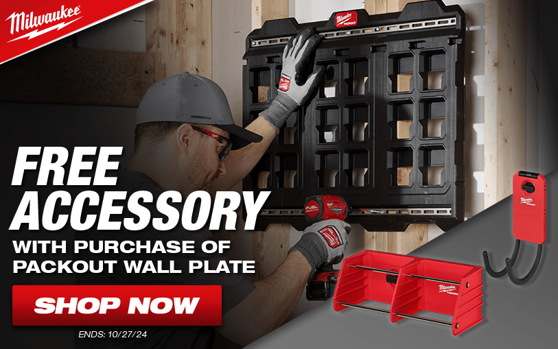 Free Milwaukee Accessory With Purchase Of This PACKOUT Wall Plate