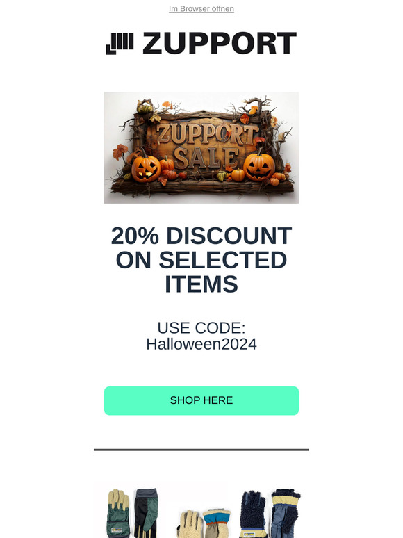 20% DISCOUNT ON SELECTED ITEMS USE CODE: Halloween2024