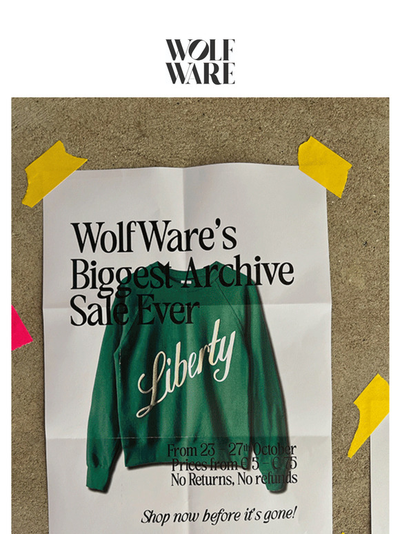 WolfWare's Biggest Archive Sale Ever! 🔥