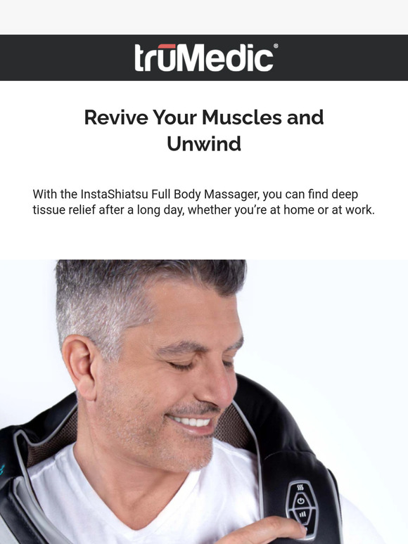 Unwind with the InstaShiatsu IS-3000 Full Body Massager—Now 20% Off!