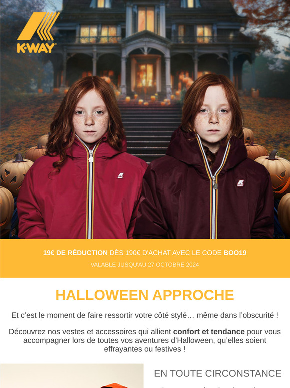 Halloween avec K-WAY : Brillez même dans la nuit !