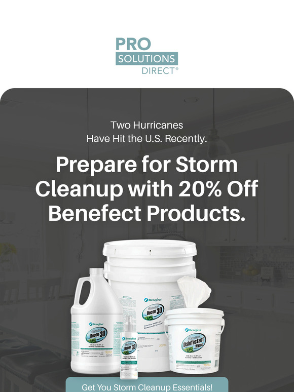 Make storm cleanup easier with 20% off Benefect products