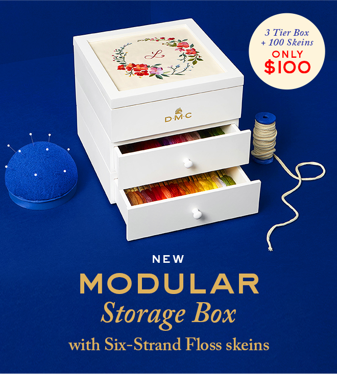 Dmc new modular storage box 100 skeins milled