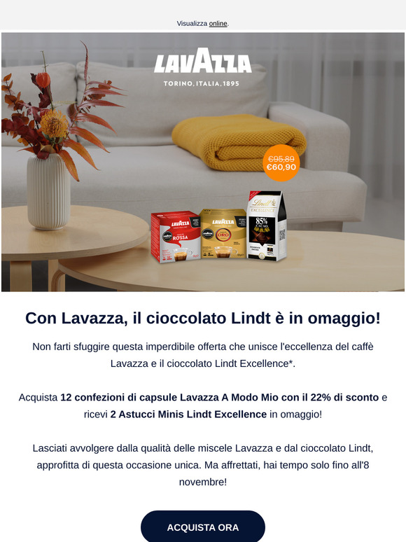 Lavazza e Lindt, insieme per te!
