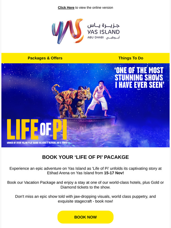 Hi Guest, Book Your 'Life of Pi' Package