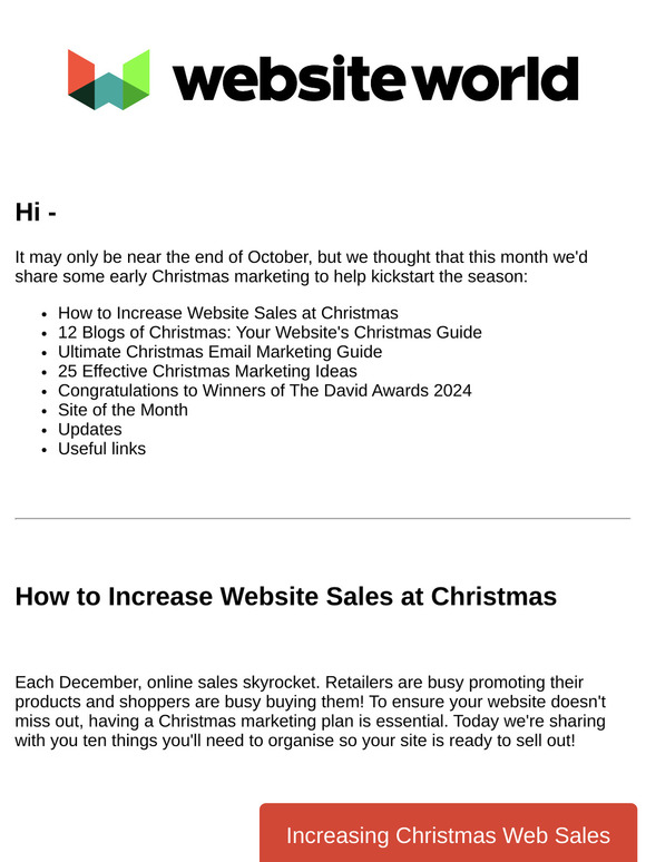 Early Christmas Marketing Help