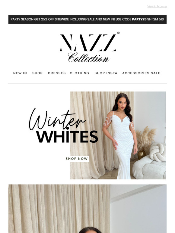 🤍White Winter Glamour Unleashed - Get 25% Off